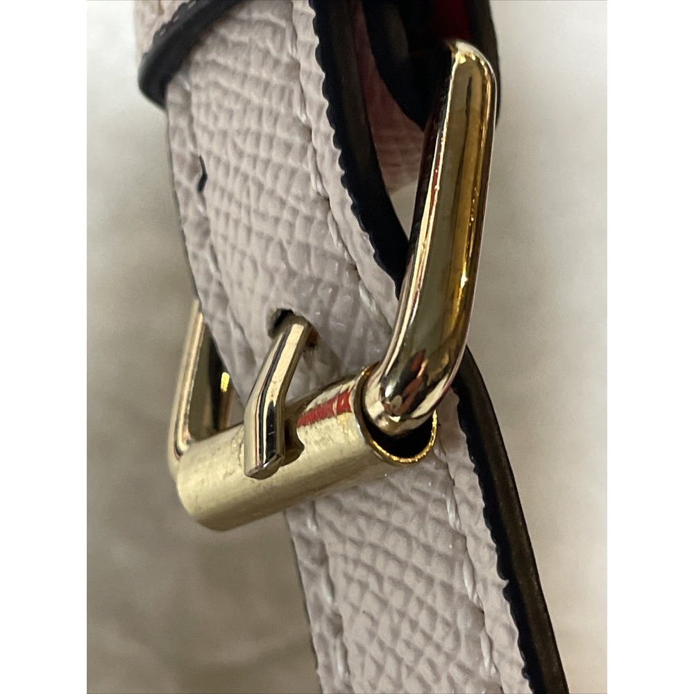 ALDO Crossbody Purse Bag Blue Cream Red Gold Accents Zipper Pocket Buckle July 4 - Picture 5 of 16